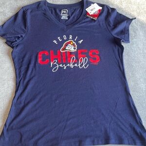 MiLB Peoria Chiefs Minor League Baseball Women's V-Neck T-Shirt